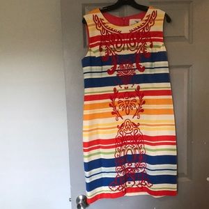 Anthropologie sleeveless dress, multicolor!